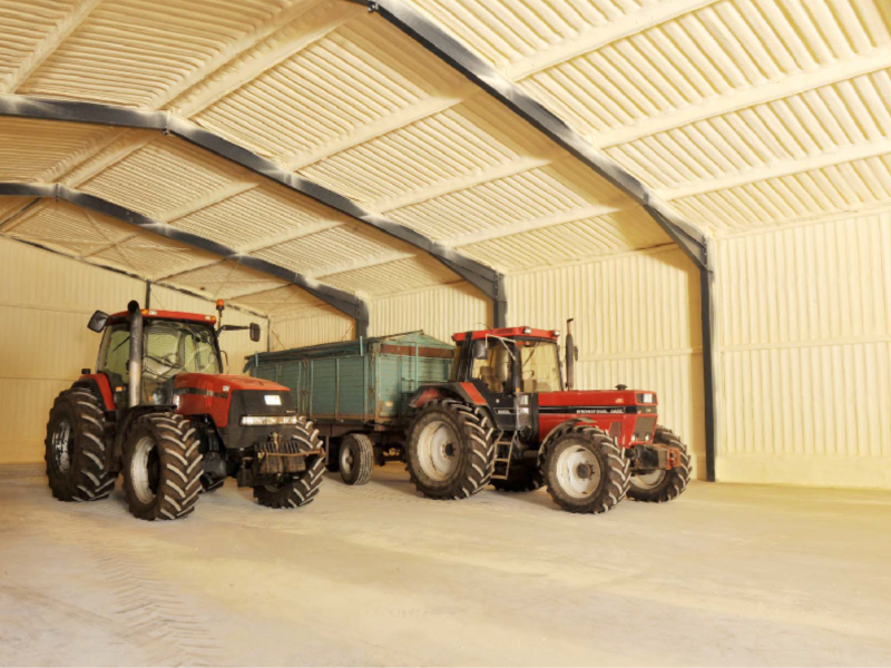 Industriedach von unten