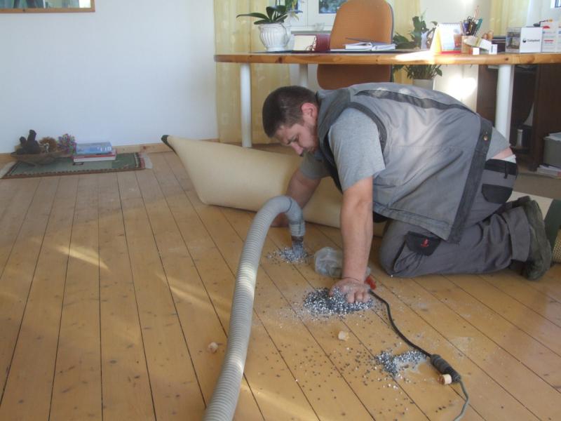 Polystyrol unter Diele 2